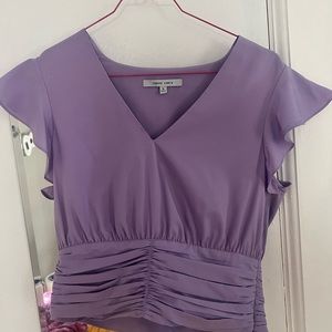Purple Cropped Blouse